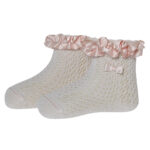جوارب للأطفال بلون بودرة (6-7 سنة)
