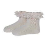 جوارب للأطفال بلون بودر وردي  (4-5 سنة)