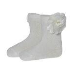 جوارب للأطفال بلون الابيض  (6-7 سنة)