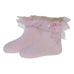 جوارب للأطفال بلون وردي (24-36 شهر)