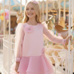 فستان أورجانزا مزين بالزهور للفتيات من عمر 3 إلى 7 سنوات