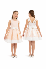 ⁦فستان أنيق لون قرنفل  للبنات (من عمر 8 إلى 15 سنة)⁩ - الصورة ⁦4⁩