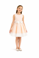 ⁦فستان أنيق لون قرنفل  للبنات (من عمر 8 إلى 15 سنة)⁩ - الصورة ⁦3⁩