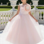 فستان تول مزهر للفتيات من سن 8 إلى 14 سنة