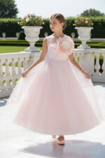 فستان تول مزهر للفتيات من سن 8 إلى 14 سنة