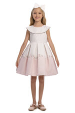 ⁦فستان بوردر جيرلز بطرف مزهر مع فيونكة للأعمار من 3 إلى 7 سنوات⁩ - الصورة ⁦2⁩