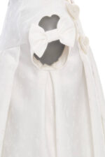 ⁦فستان بنات أطفال بلون الإكرو بنقشة القلوب ورباط رأس ٦-٢٤ شهر⁩ - الصورة ⁦3⁩