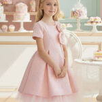 فستان جاكار للفتيات من بودر للأعمار من 3 إلى 7 سنوات