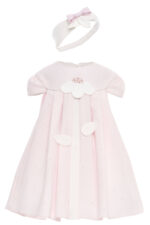 ⁦فستان وردي للبنات مع رباط رأس ٦-٢٤ شهر⁩ - الصورة ⁦2⁩