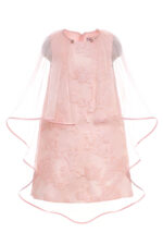 ⁦فستان جاكار خط A للفتيات مع عباءة - للأعمار من 8 إلى 15 سنة⁩ - الصورة ⁦2⁩