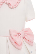 ⁦فستان جاكار مزهر للفتيات مع ربطة رأس على شكل فيونكة من بودر - للأعمار من 3 إلى 7 سنوات⁩ - الصورة ⁦3⁩