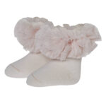 جوارب للأطفال بلون وردي (6-12 شهر)