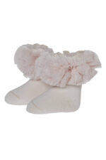 جوارب للأطفال بلون وردي (6-12 شهر)