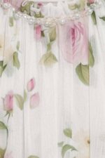 ⁦فستان شيفون بأكمام طويلة للفتيات بلون الكريمي للأعمار من 8 إلى 15 سنة⁩ - الصورة ⁦3⁩