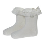 جوارب للأطفال بلون الابيض (8-9 سنة)