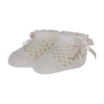 جوارب للأطفال بلون بودرة (0-6 شهر)