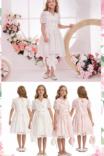 ⁦فستان تل للفتيات بطبقات وكشكش مع حقيبة مطابقة للأعمار من 8 إلي 14سنة⁩ - الصورة ⁦4⁩