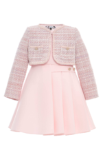 ⁦طقم فستان وسترة من التويد للبنات (من 3 إلى 7 سنوات)⁩ - الصورة ⁦2⁩