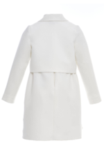 ⁦طقم فستان وسترة من الدانتيل الزهري للبنات باللون البيج، مقاس 8-15⁩ - الصورة ⁦4⁩