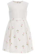 ⁦طقم فستان وجاكيت مطبوع عليه زهور للبنات (من عمر 8 إلى 15 سنة):⁩ - الصورة ⁦3⁩