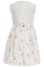 ⁦طقم فستان وجاكيت مطبوع عليه زهور للبنات (من عمر 8 إلى 15 سنة):⁩ - الصورة ⁦6⁩