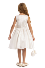 ⁦فستان من الساتان بلون بيج فاتح مع حقيبة متناسقة، مقاس 8-14 سنة⁩ - الصورة ⁦6⁩