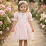 فستان دانتيل عتيق للفتيات الصغيرات مع عصابة رأس (من 6 إلى 24 شهرًا
