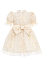 ⁦فستان دانتيل عتيق للفتيات الصغيرات مع عصابة رأس (من 6 إلى 24 شهرًا)⁩ - الصورة ⁦4⁩