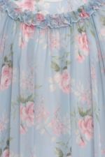 ⁦فستان شيفون أزرق بأكمام طويلة للبنات من عمر 8 إلى 15 سنة⁩ - الصورة ⁦3⁩