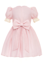 ⁦فستان مزين بالدانتيل مستوحى من الطراز القديم مع عصابة وآس من 3-7سنوات⁩ - الصورة ⁦4⁩